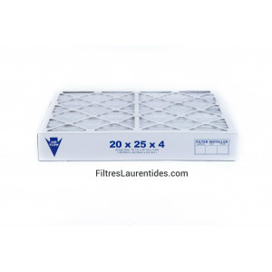 Filtre fournaise 20x25x4 MERV-08/ 615 HP/Condo paquet de 6